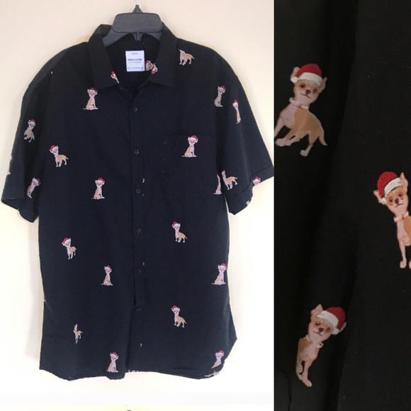 denim and flower christmas shirt